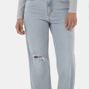 Women's Light Blue Straight Leg Jeans